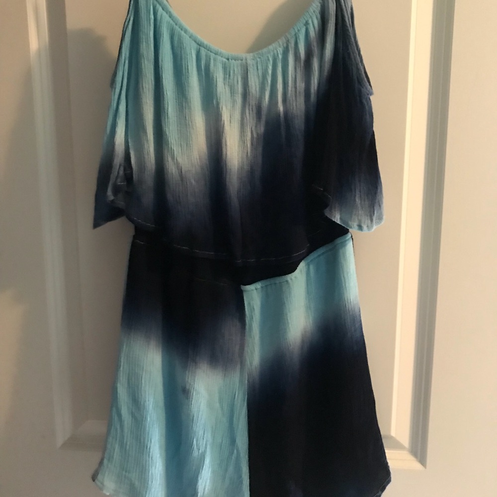 Tie Dye off the shoulder romper